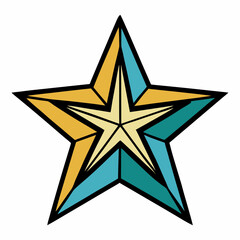 Obraz premium golden star icon
