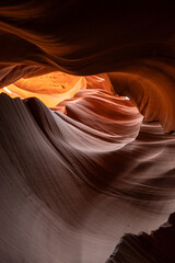 Obraz premium Flowing rock formation. Natural Beauty of the Lower Antelope Canyon in Page, Arizona