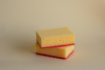 dish soap with sponge isolated