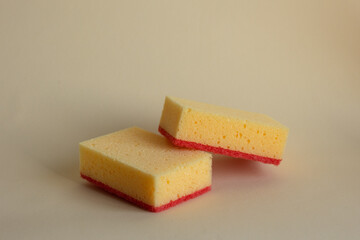 dish soap with sponge isolated
