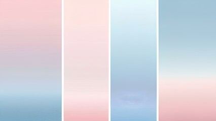Naklejka premium Smooth vertical lines fade gently from pink to soft blue, evoking calm and tranquility