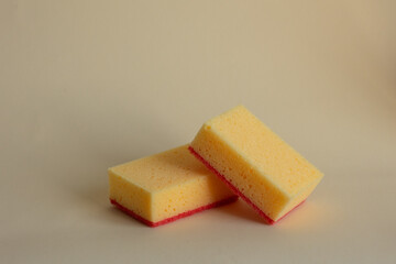 dish soap with sponge isolated