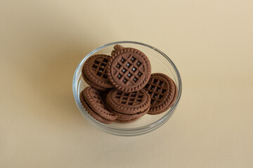 Cookies on the colourful background isolated