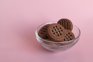 Cookies on the colourful background isolated