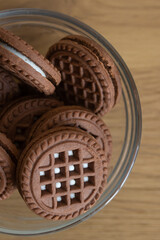 Cookies on the colourful background isolated