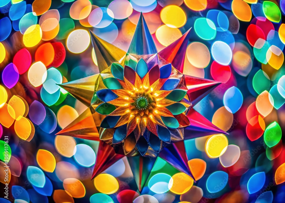 Aufkleber colorful abstract design featuring dynamic shapes and patterns creating a vibrant visual experience