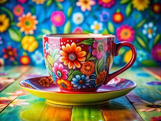 Colorful and Creative Cup Clipart for Stylish Designs and Digital Projects in Vibrant Colors