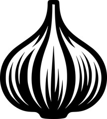 Detailed Garlic Clove Vector for Gourmet Recipe Book Graphics