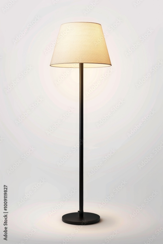 Poster a simple table lamp with a white shade, perfect for bedside or desk use
