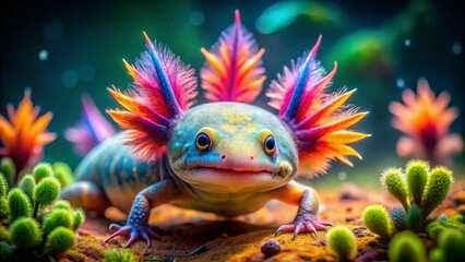 Obraz premium Colorful and Whimsical Axolotl Drawings in Various Styles for Creative Projects and Decorations