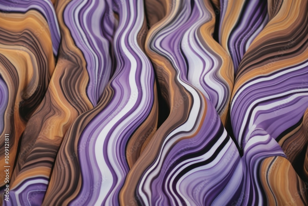 Poster Abstract sculpture purple smooth curve.