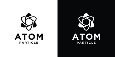 Atom Logo Vector Design Illustration.