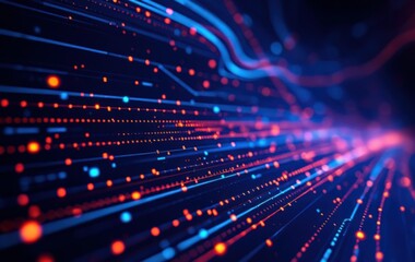 Naklejka premium Tech Data Movement in Abstract Design