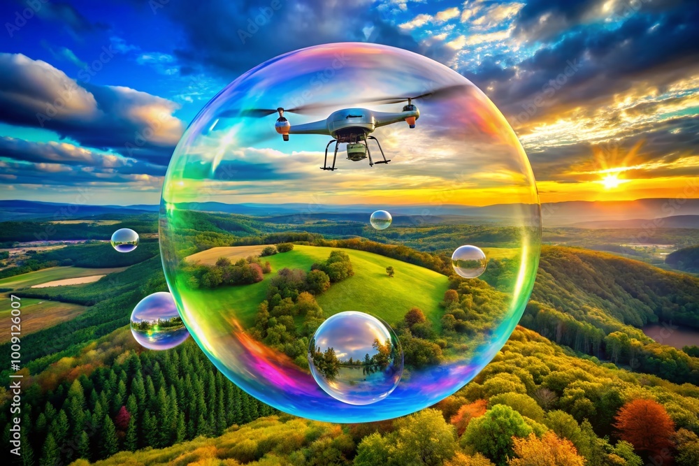 Aufkleber colorful bubble circle abstract design creating a playful and vibrant visual experience for everyone