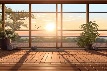 Floor plant wood architecture.