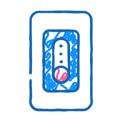 smart dimmer switch home doodle icon sketch vector. smart dimmer switch home sign. isolated symbol illustration