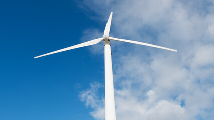Fototapeta premium Giant white wind turbine Wind Turbine 