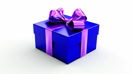 Obraz premium gift box wrapped with bow and ribbon isolated on white background 