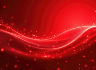Abstract modern red waves background or backdrop with glow and bokeh