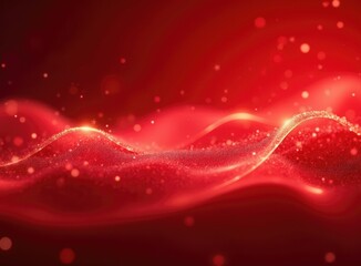 Abstract modern red waves background or backdrop with glow and bokeh