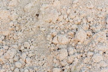 Lime or Dolomite Pile on Field for Organic Farming