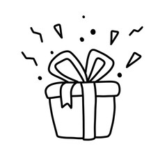Hand drawn gift box