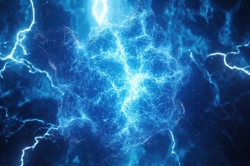 Vibrant Electric Blue Energy Burst Visual