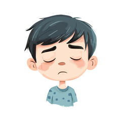 Obraz premium Worried Boy Flat illustration