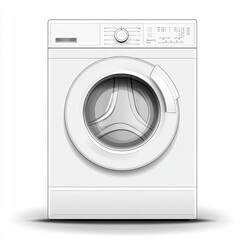 A front-loading washing machine designed for laundry purposes.