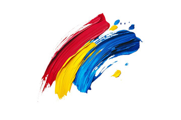 Abstract neon paint stroke, bright luminescent effect ,Isolated on transparent background