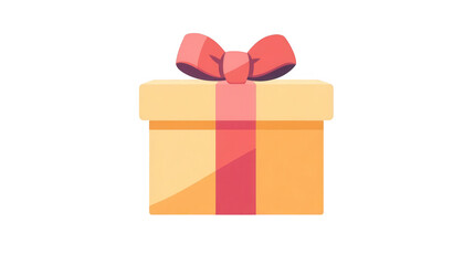 Obraz premium Flat Wrapped Present Icon for Christmas, Festive Gift Design, PNG File, Transparent Background. 