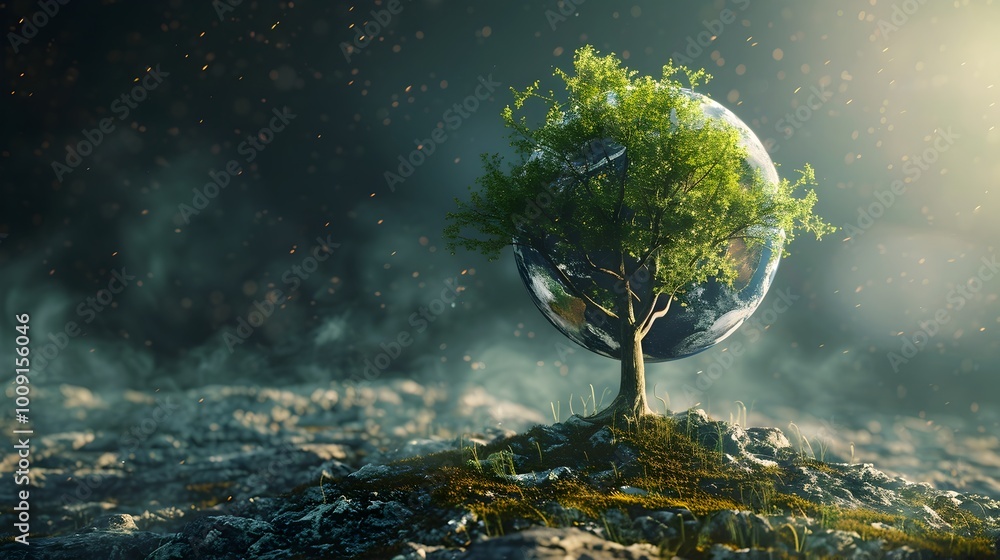Poster tree of life a symbolic connection between nature and the world