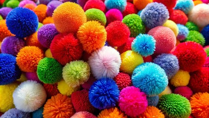 Colorful Pom Pom Clipart Collection for Creative Projects and Crafting Designs and Digital Artworks