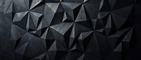 Obraz premium A dark mode-inspired wallpaper featuring subtle, elegant geometric patterns on a black or deep grey background. 