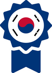 South Korea flag on badge bag