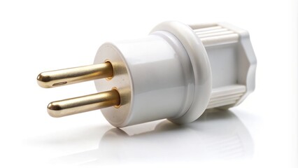 Electrical plug isolated on white background