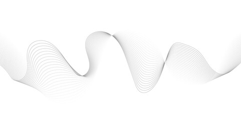 5White wave curve lines banner background design. Abstract soft wave lines dynamic flowing gray light isolated background. Vector Illustration of the gray pattern of lines. Black stripes on white.	
