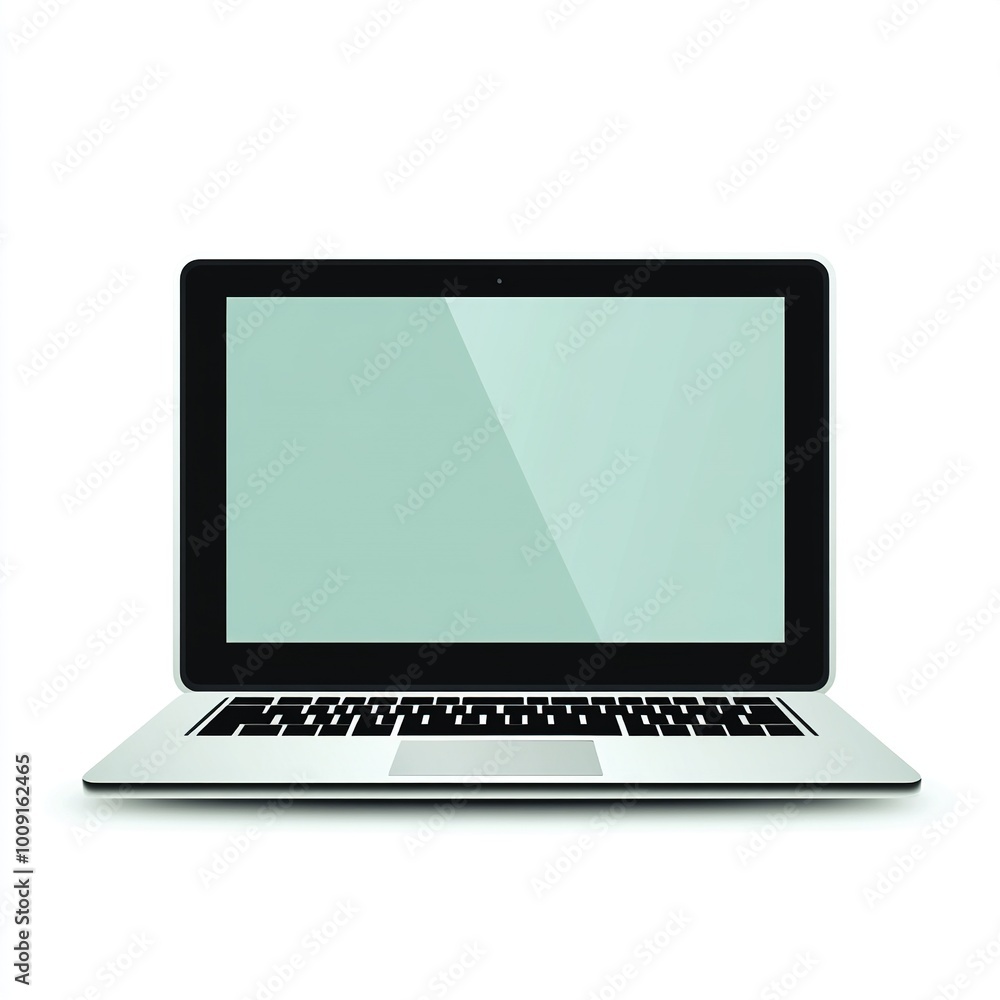 Canvas Prints A sleek, modern laptop with a blank screen, suitable for various computing tasks.