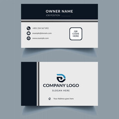 Corporate and clean Creative business card template. Vector illustration design. Stationery design.