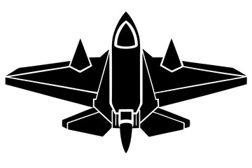 
Fighter Jet Vector Silhouette, Jet Fighter Airplane Silhouette, War Plane
