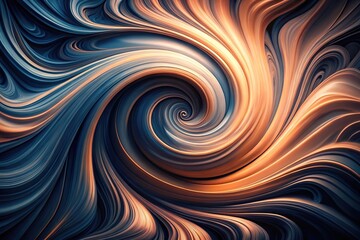Fototapeta premium elegant abstract background with high angle soft swirling patterns of midnight blue and peach