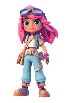 Game character isolated - transparent - ai generated