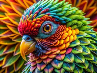 Obraz premium Colorful vibrant costra with intricate patterns and textures ideal for artistic and creative projects