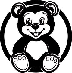Vector Illustration Cute Teddy Bear t-shirt Design Logo