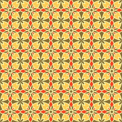 Talavera Pattern Vector. Indian Patchwork. Azulejos Portugal. Turkish Ornament