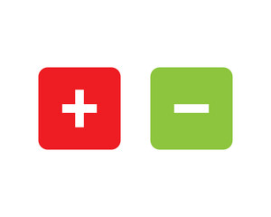 Fototapeta premium Plus and minus icon