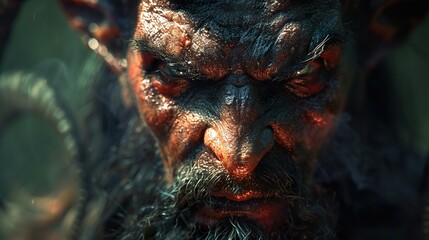 Close Up Portrait of a Fierce Fantasy Creature