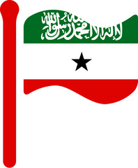 SOMALILAND Flag free flown Rounded icon