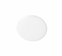 One stylish button badge isolated on white