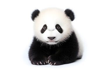 Fototapeta premium Cute panda isolated on white background